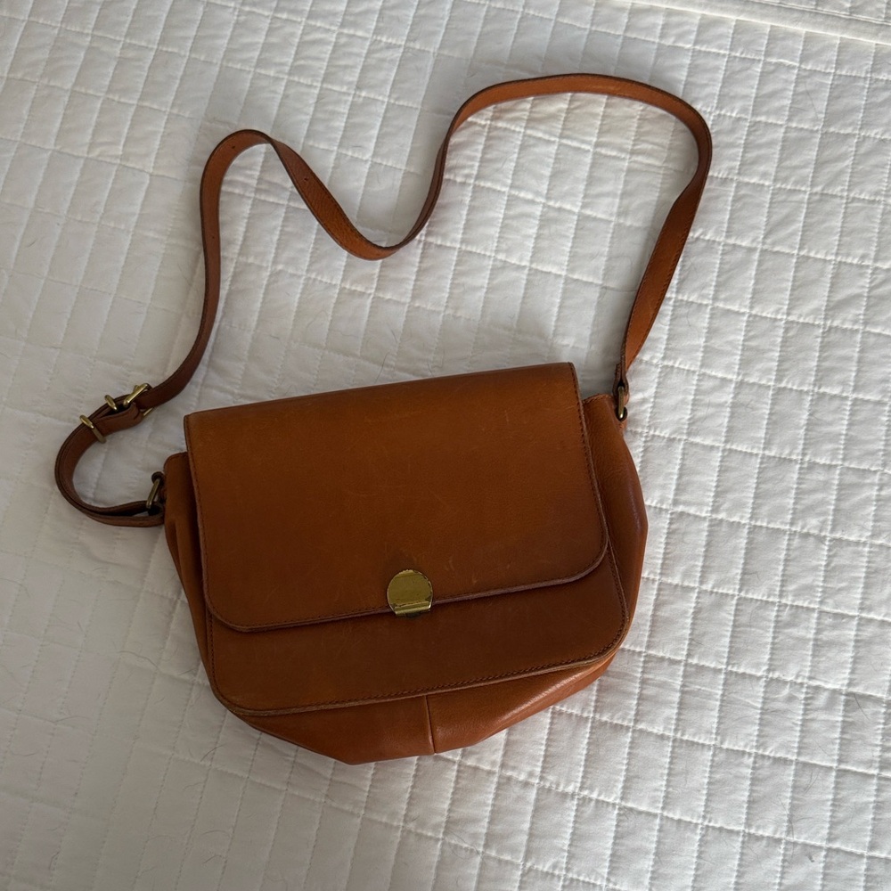 Madewell Tan Leather Crossbody Bag